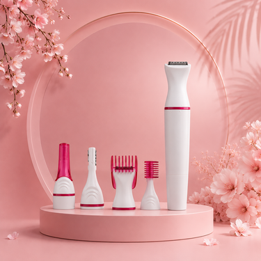 Lumivco 5-in-1 Women’s Hair Removal Kit – Electric Eyebrow Trimmer, Face Shaver & Bikini Epilator