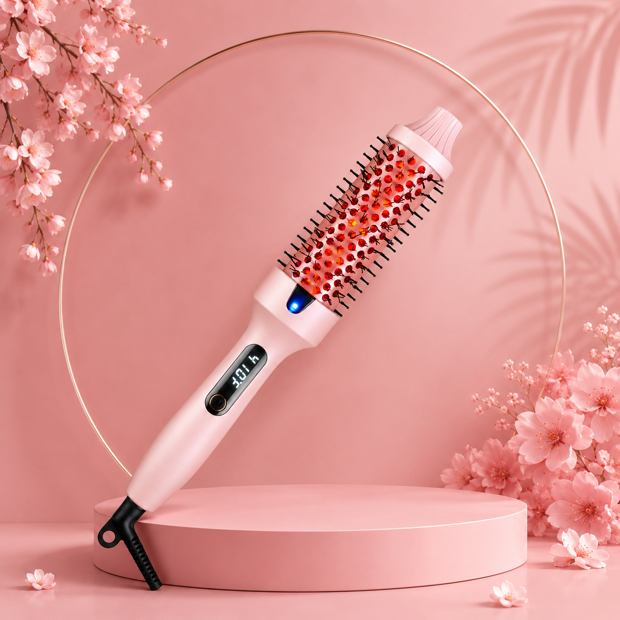 Infrared Hair Straightening Comb — Straightens & Curls, Tourmaline Ceramic