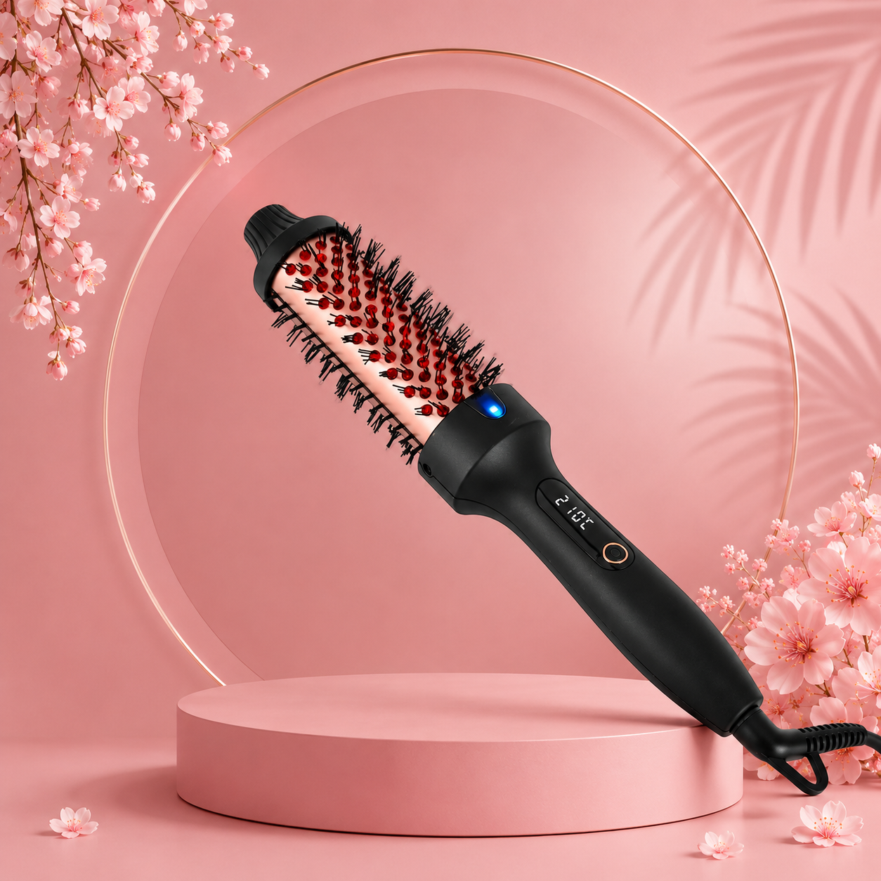 Infrared Hair Straightening Comb — Straightens & Curls, Tourmaline Ceramic