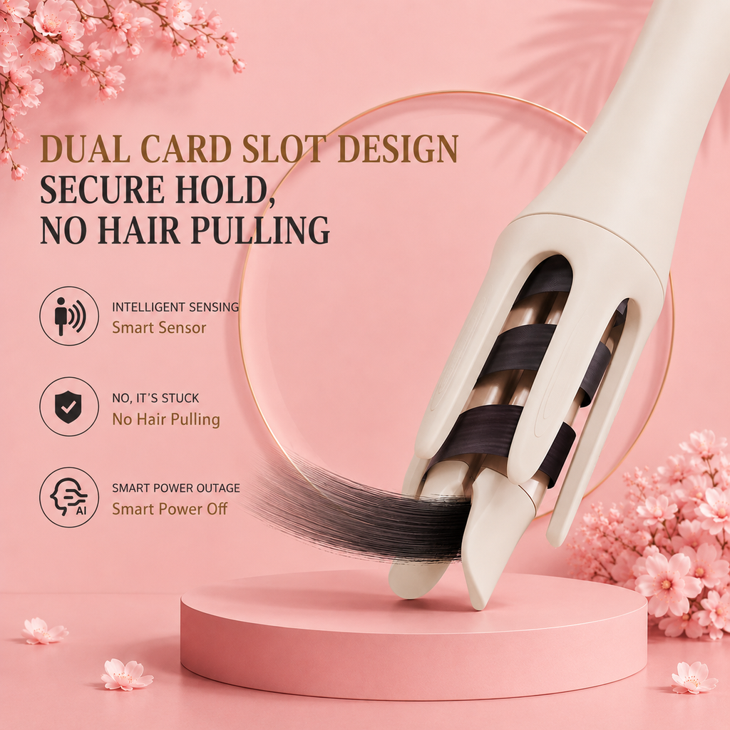 Automatic Curling Iron for Big Waves — Tourmaline Ceramic, No Heat Damage