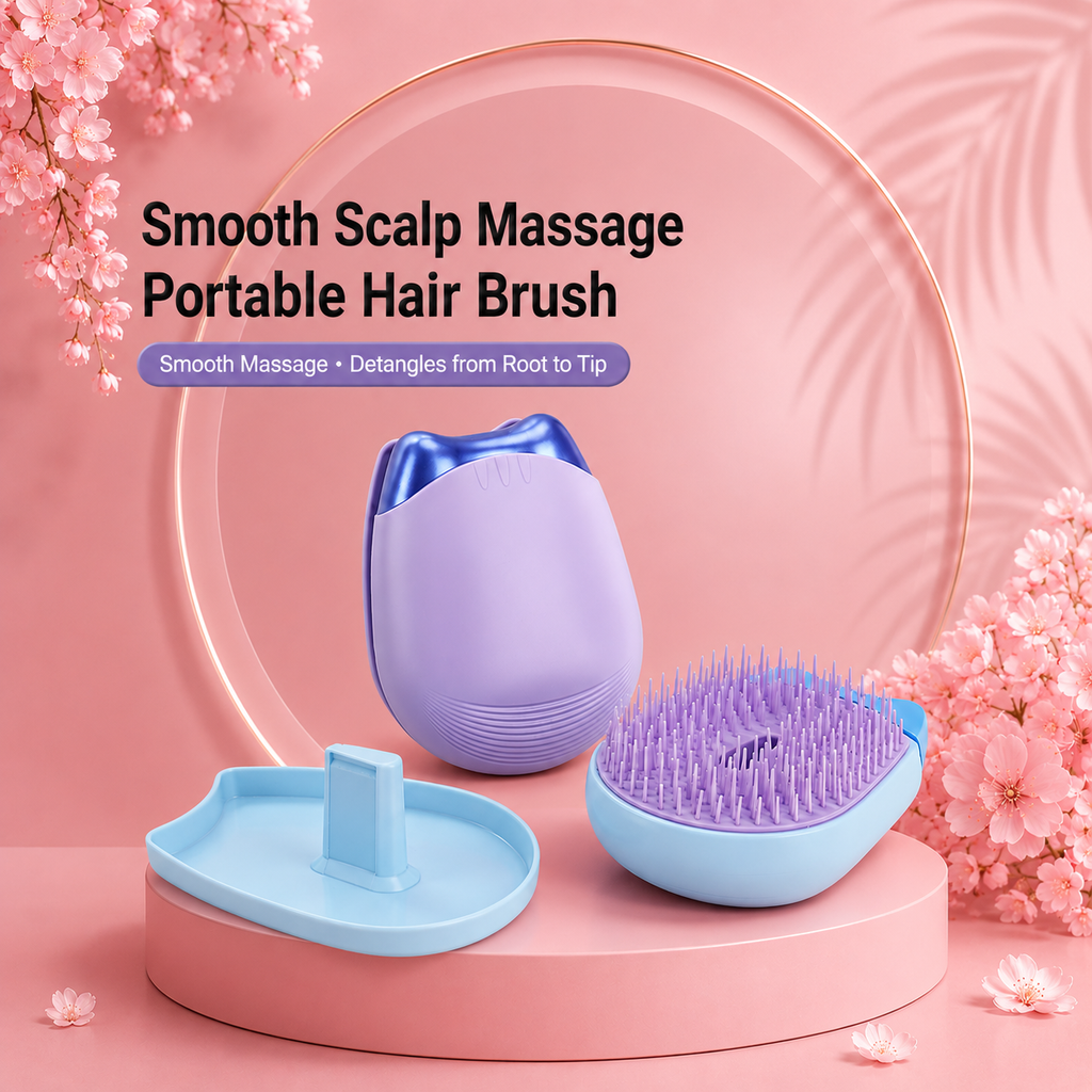 Cross-border cat claw hair comb skin head massage comb new travel portable anti-static anti-knot hair comb
