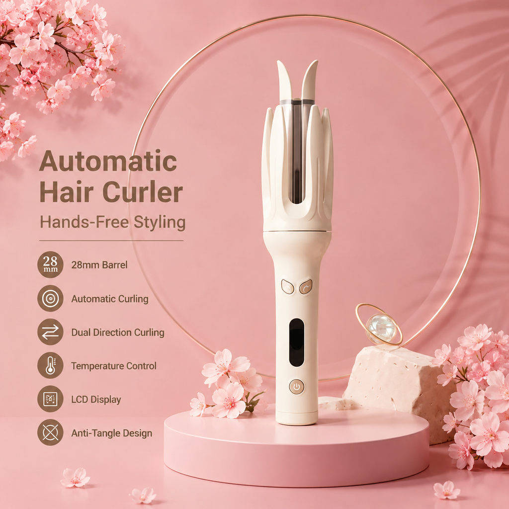 Automatic Rotating Curling Iron — Styles Hair in Under 1 Minute, No Damage