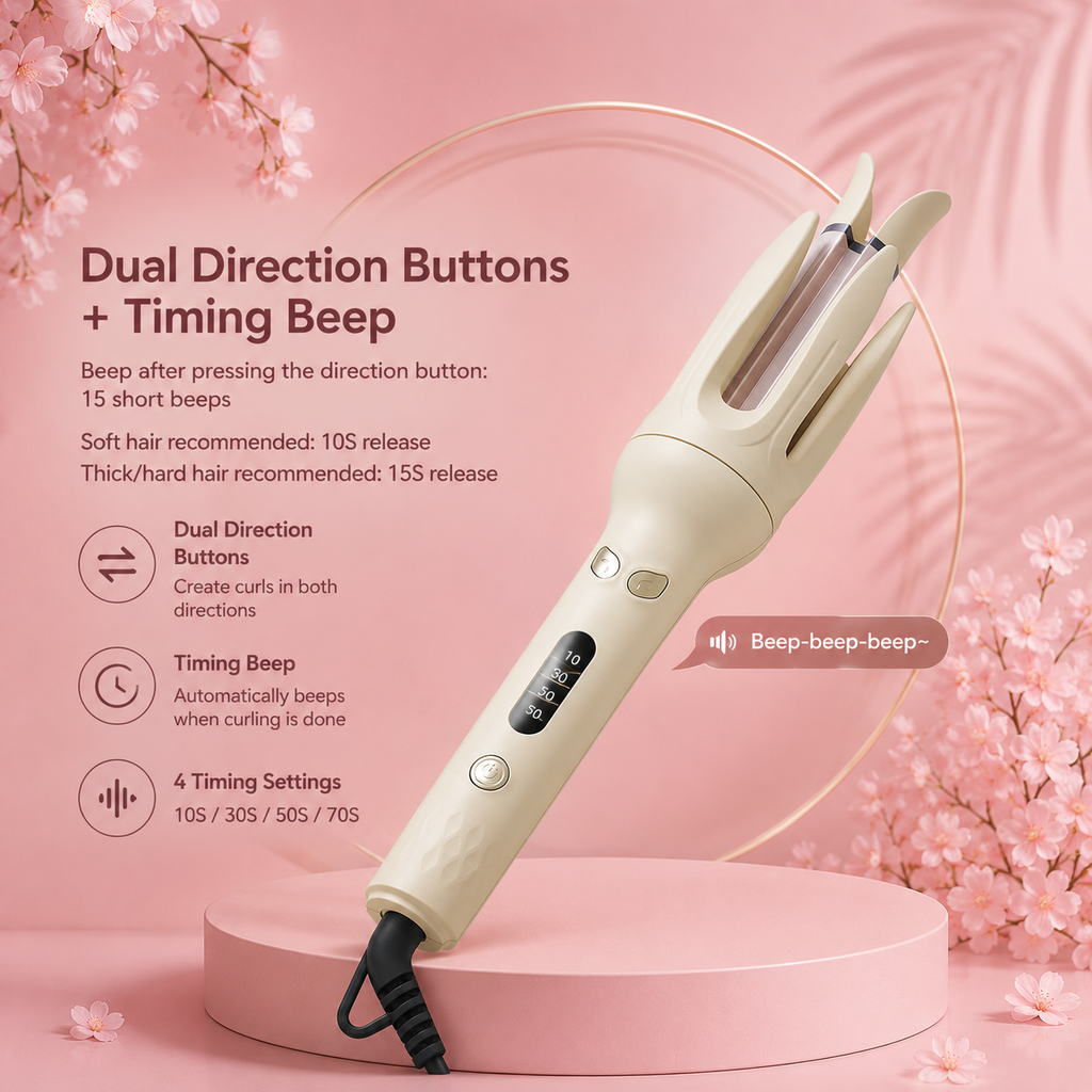 Automatic Rotating Curling Iron — Styles Hair in Under 1 Minute, No Damage