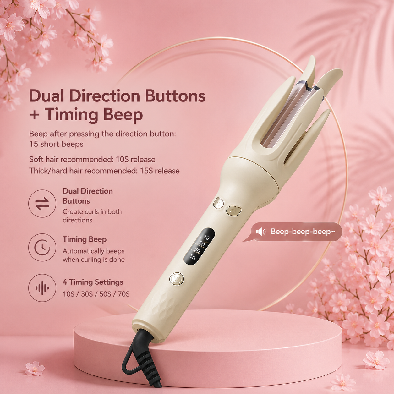 Automatic Rotating Curling Iron — Styles Hair in Under 1 Minute, No Damage