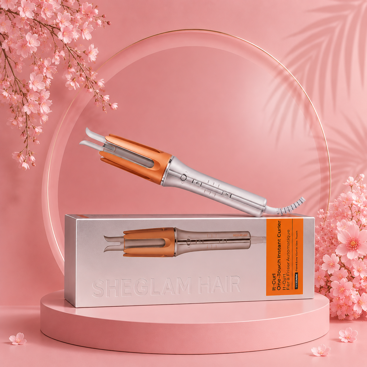 Lumivco Auto Rotating Hair Curler – 25/32mm Ceramic Barrel Automatic Curling Wand with Gift Box