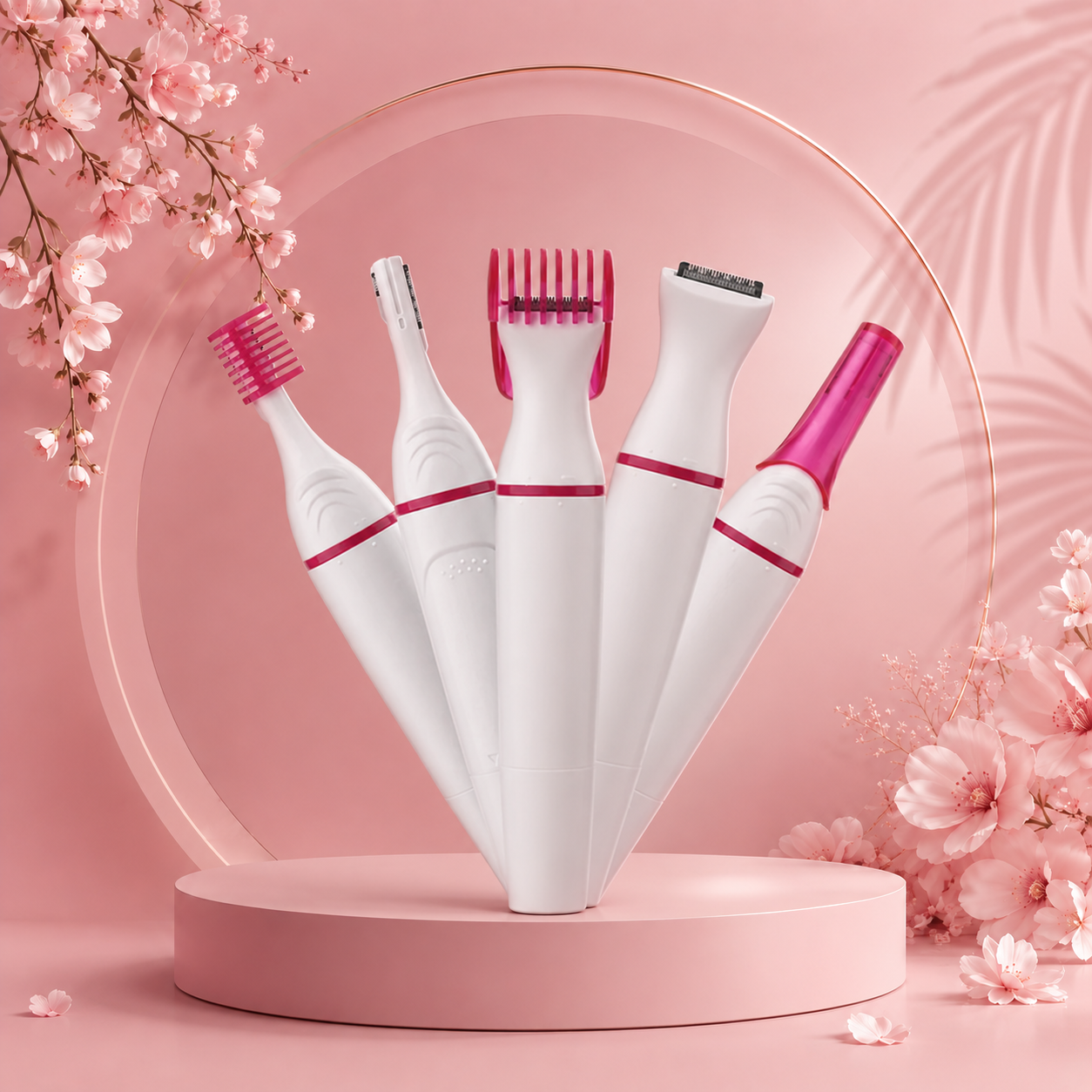 Lumivco 5-in-1 Women’s Hair Removal Kit – Electric Eyebrow Trimmer, Face Shaver & Bikini Epilator
