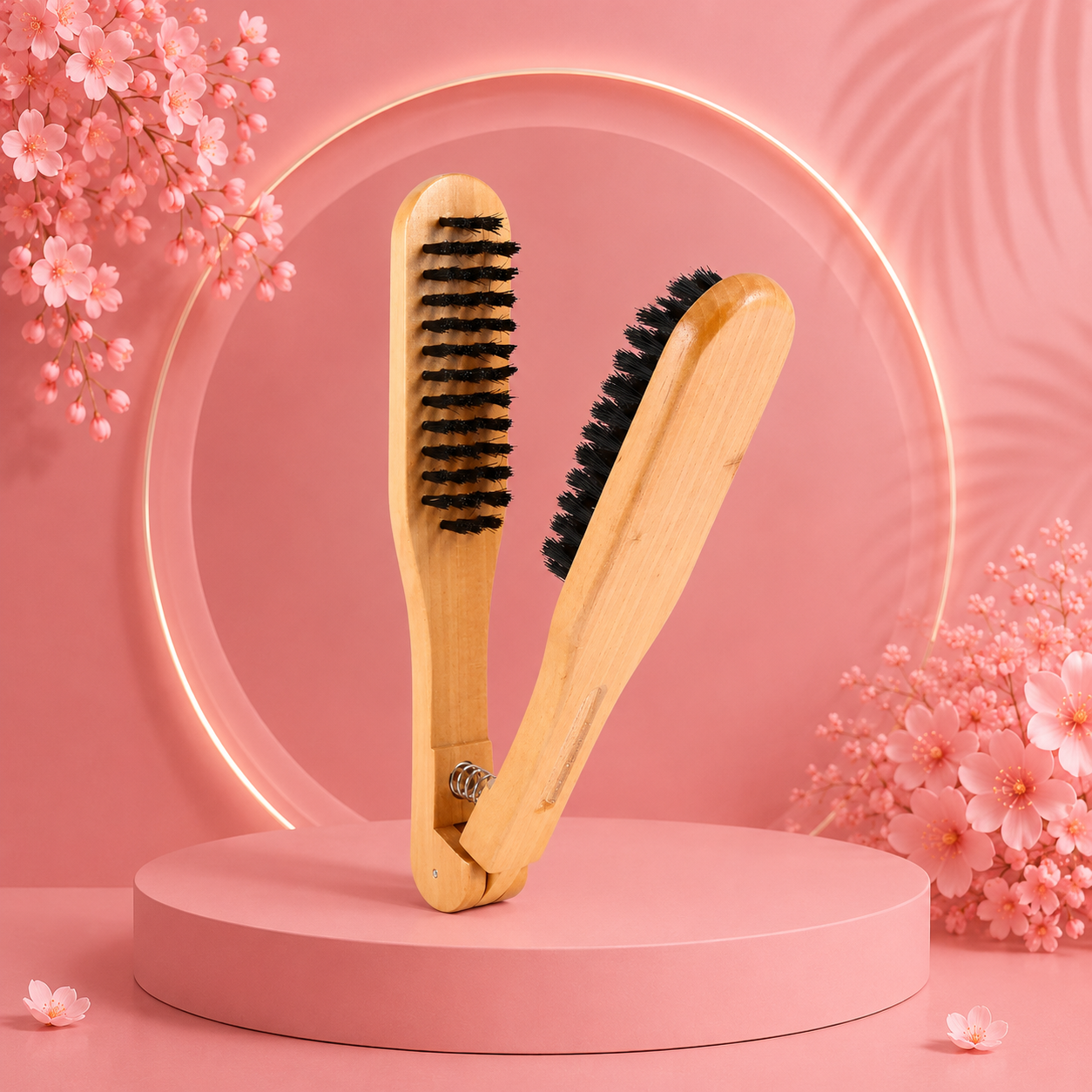 Lumivco Double-Sided Wooden Hair Comb – Anti-Static Detangling & Styling Tool
