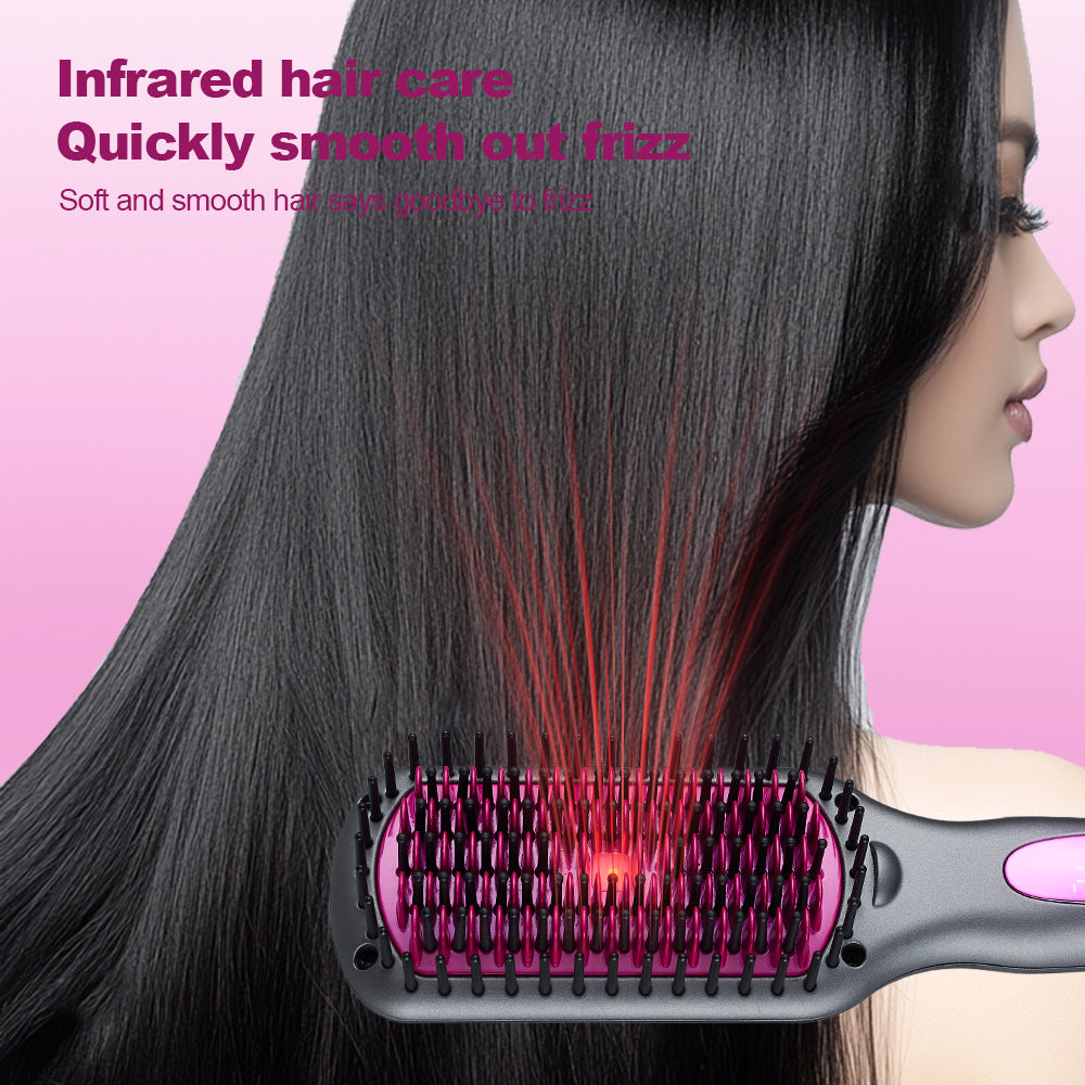 2-in-1 Infrared Hair Straightening & Curling Comb — Fluffy Volume, Salon Results