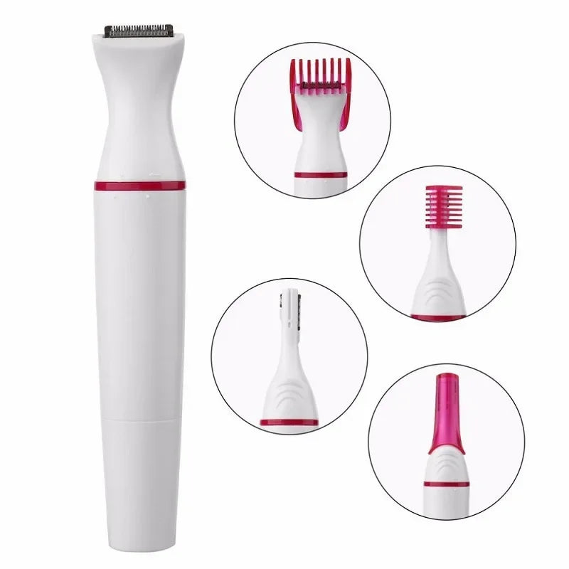 Lumivco 5-in-1 Women’s Hair Removal Kit – Electric Eyebrow Trimmer, Face Shaver & Bikini Epilator