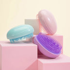 Lumivco Mini Egg Detangling Brush – Anti-Static Portable Hair Smoothing Comb