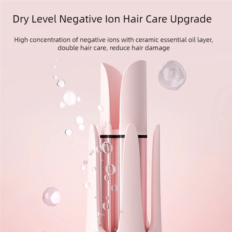 Lumivco 32mm Ionic Curling Iron Wand – Tourmaline Ceramic Professional Hair Curler with Auto Shut-Off