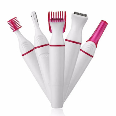 Lumivco 5-in-1 Women’s Hair Removal Kit – Electric Eyebrow Trimmer, Face Shaver & Bikini Epilator
