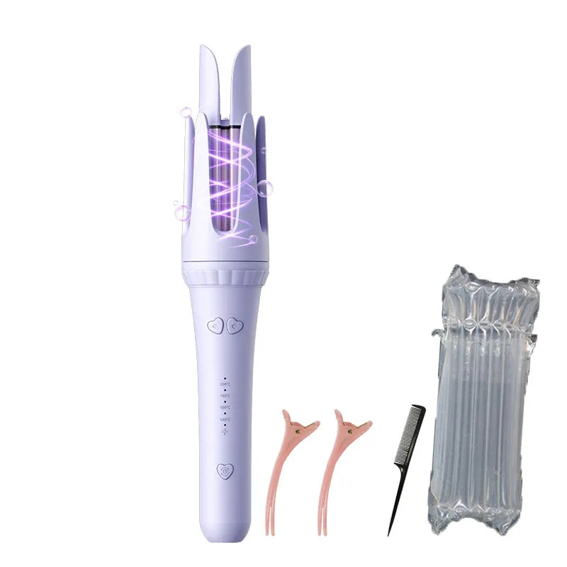 Lumivco 32mm Ionic Curling Iron Wand – Tourmaline Ceramic Professional Hair Curler with Auto Shut-Off