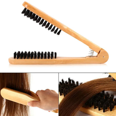 Lumivco Double-Sided Wooden Hair Comb – Anti-Static Detangling & Styling Tool