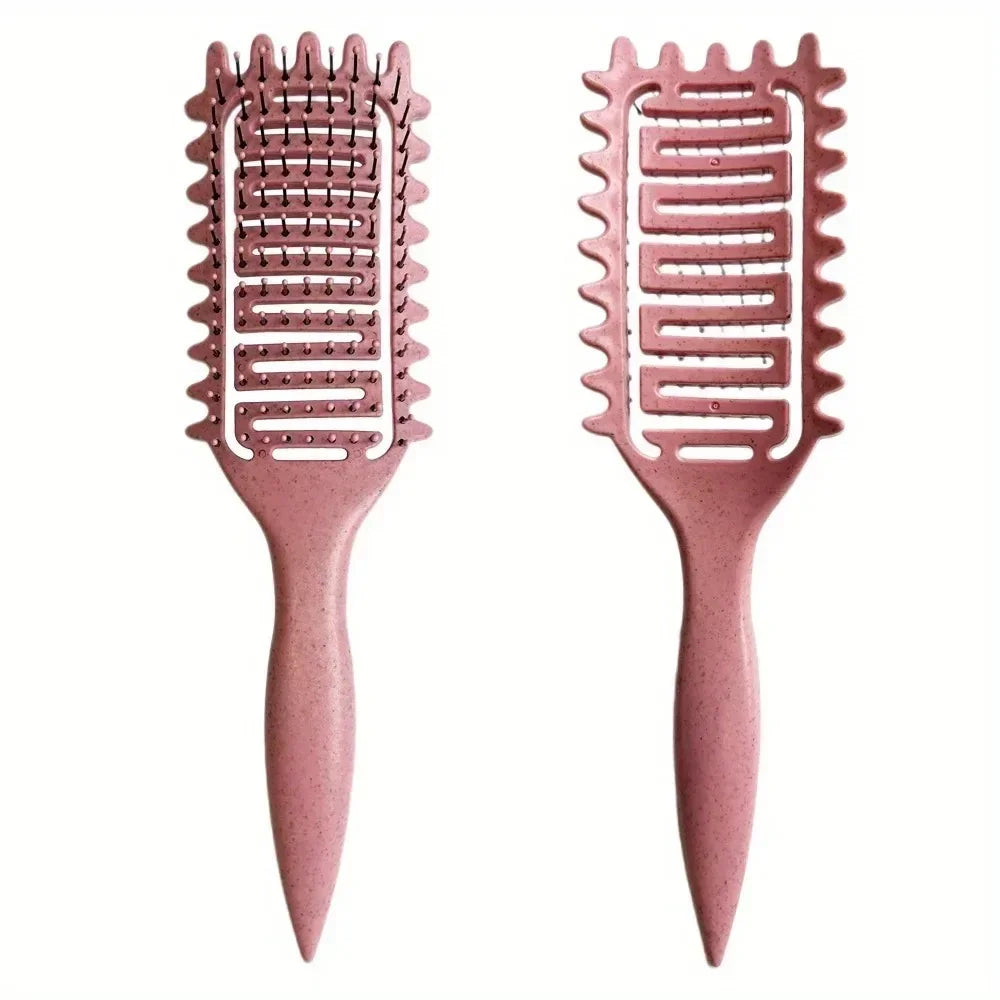 Lumivco Curl Define Styling Brush – Hollow Detangling Comb for Curly, Wavy & Thick Hair