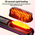 Lumivco Ionic Hair Straightener Brush – 3 Heat Settings, Fast Heat & Auto-Off, USB-C Rechargeable