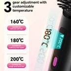 Lumivco Ionic Hair Straightener Brush – 3 Heat Settings, Fast Heat & Auto-Off, USB-C Rechargeable
