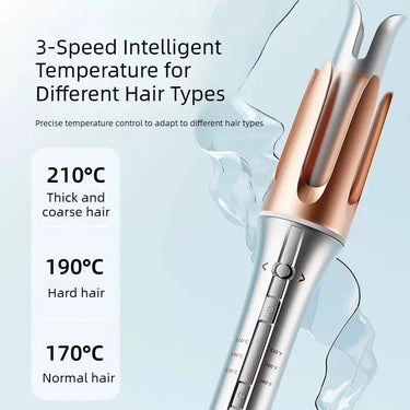 Lumivco Auto Rotating Hair Curler – 25/32mm Ceramic Barrel Automatic Curling Wand with Gift Box