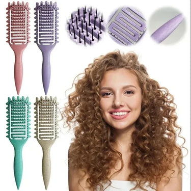 Lumivco Curl Define Styling Brush – Hollow Detangling Comb for Curly, Wavy & Thick Hair
