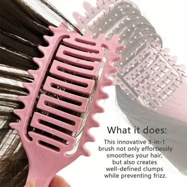 Lumivco Curl Define Styling Brush – Hollow Detangling Comb for Curly, Wavy & Thick Hair