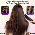 Lumivco Ionic Hair Straightener Brush – 3 Heat Settings, Fast Heat & Auto-Off, USB-C Rechargeable