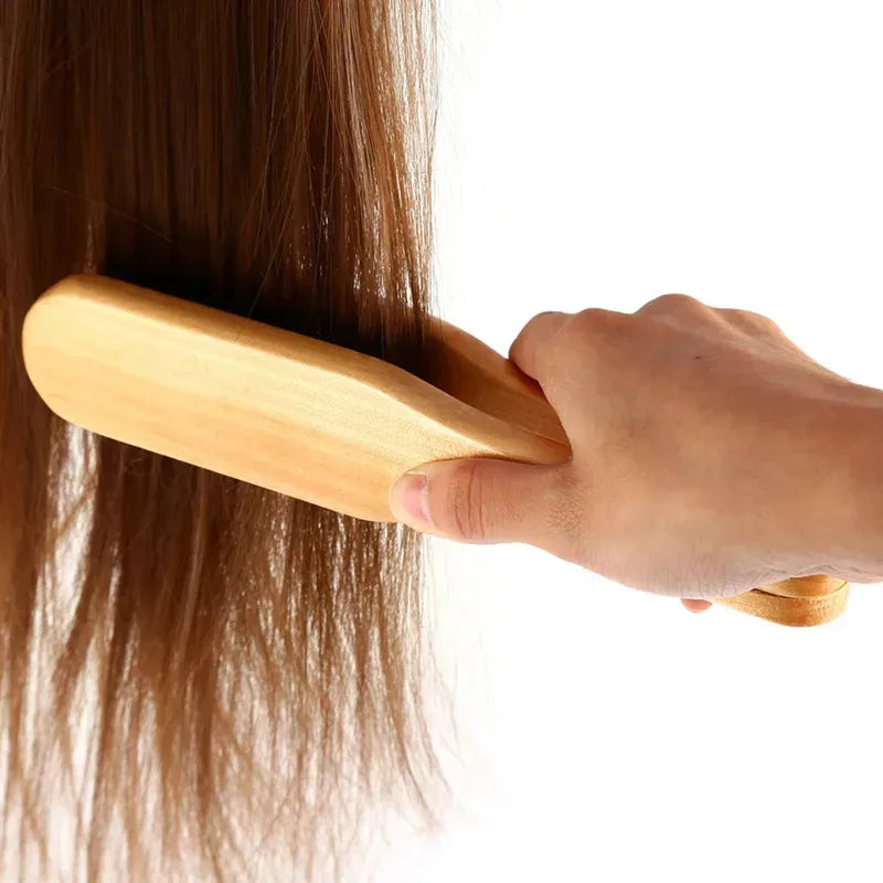 Lumivco Double-Sided Wooden Hair Comb – Anti-Static Detangling & Styling Tool