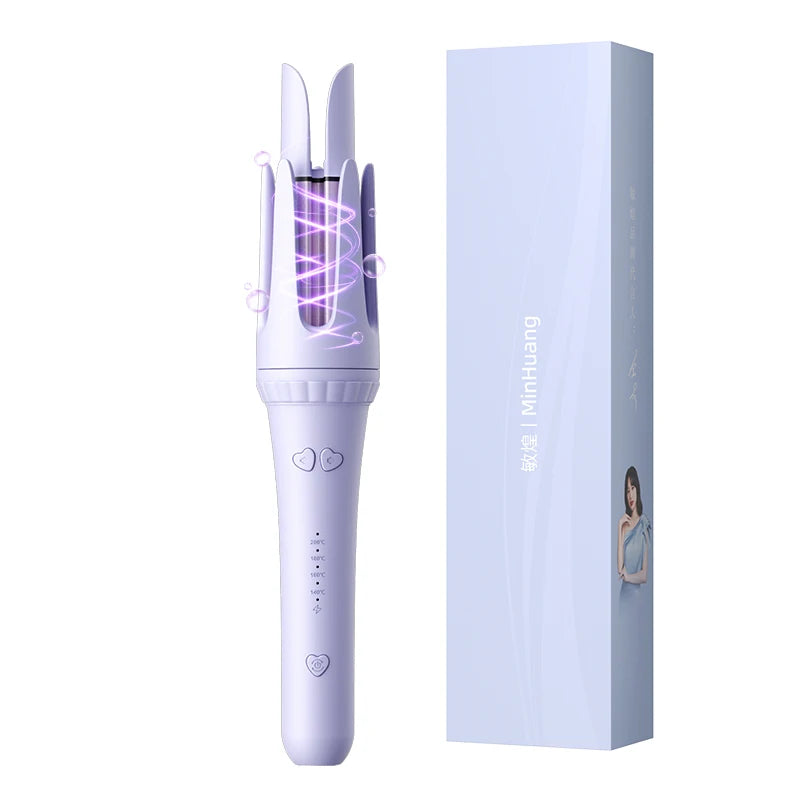 Lumivco 32mm Ionic Curling Iron Wand – Tourmaline Ceramic Professional Hair Curler with Auto Shut-Off