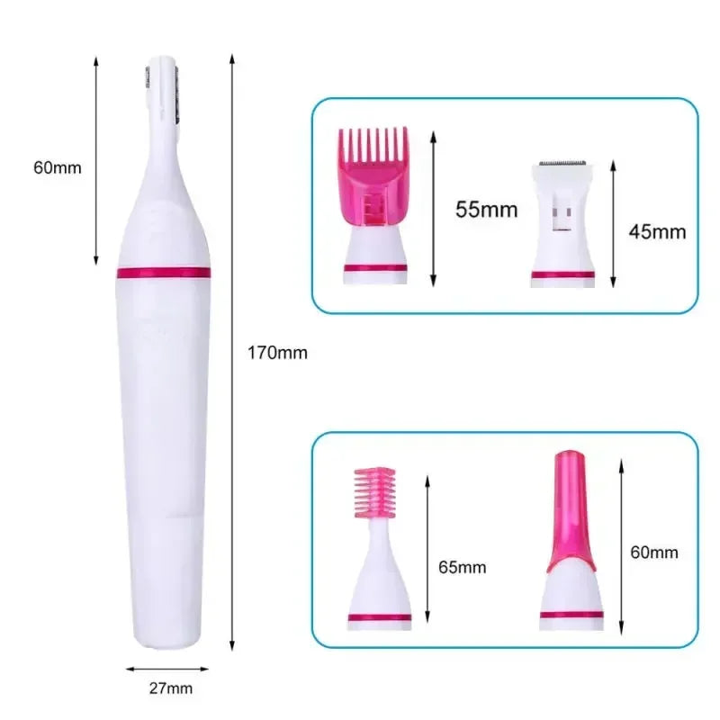Lumivco 5-in-1 Women’s Hair Removal Kit – Electric Eyebrow Trimmer, Face Shaver & Bikini Epilator